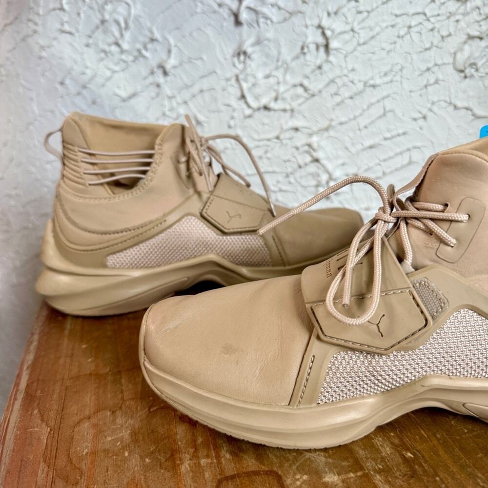 Fenty by Rhianna Puma Beige High-Top Women’s Sneakers - Picture 6 of 10